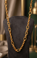 18 kt Gold Gilded Link Hollow Chain