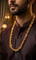 18 kt Gold Radiant Lattice Hollow Chain