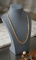 18 kt Gold Linear Glimmer Hollow Chain