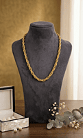 18 kt Gold Braided Glimmer Hollow Chain