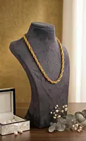 18 kt Gold Braided Glimmer Hollow Chain