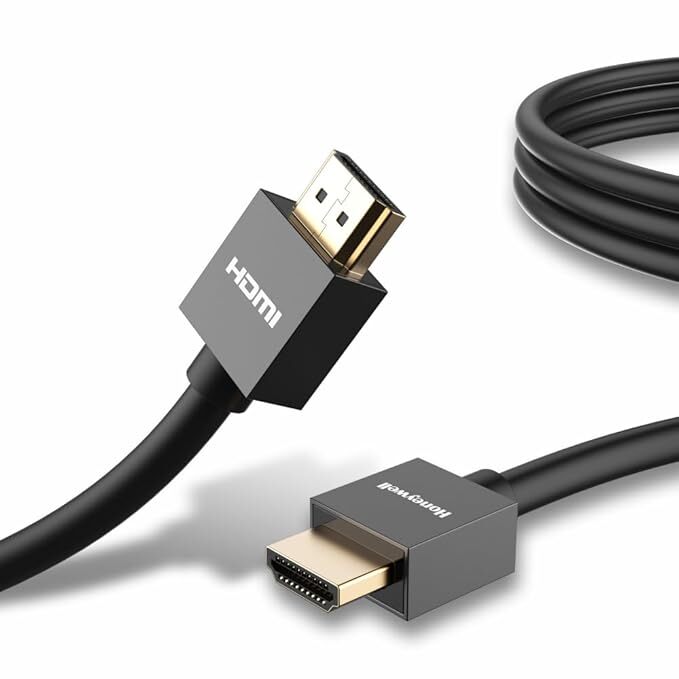 Honeywell HDMI Cable v2.0 with Ethernet, 3D/4K@60Hz Ultra HD Resolution, 2 Mtr, 18 GBPS Transmission Speed, High-Speed, Compatible with all HDMI Devic