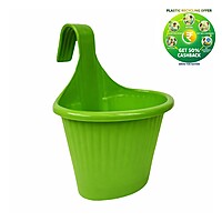 Single Hook Pot | 8 Inch Plastic Hanging Planter (Multi-Color)