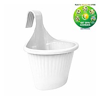 Single Hook Pot | 8 Inch Plastic Hanging Planter (Multi-Color)