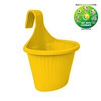 Single Hook Pot | 8 Inch Plastic Hanging Planter (Multi-Color)