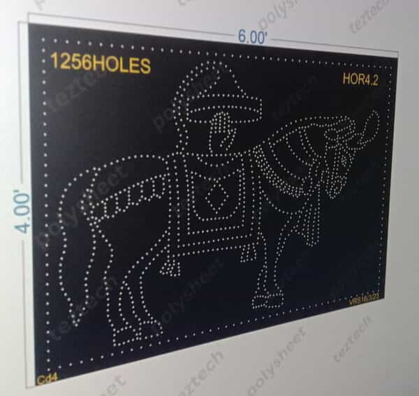 HOR4.2 HORSE 4x6 FEET 1256 HOLES