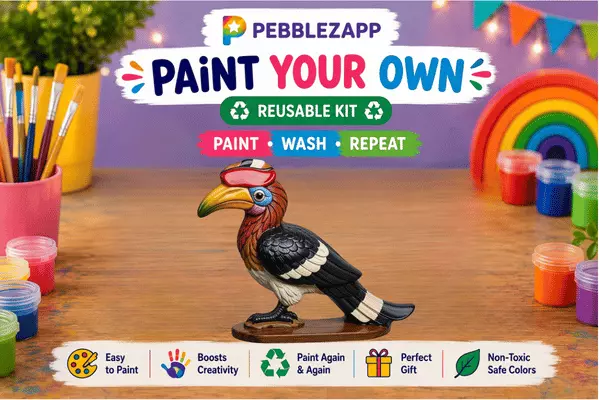 Reusable Hornbill + 2 Cartoon Favourites DIY Painting Kit-Set of 3