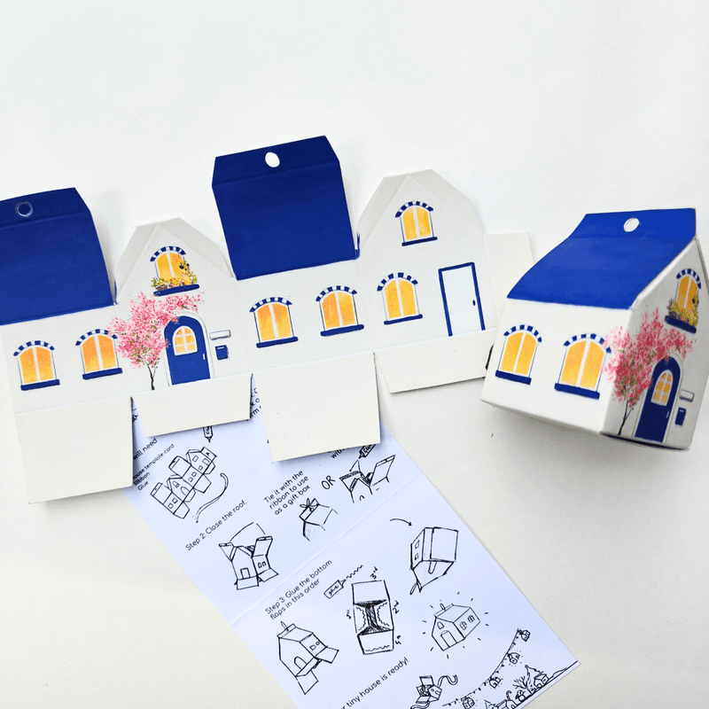 DIY Paper Houses Craft Kit Set of 4