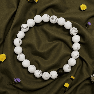 Howlite Natural Stone Bracelet Howlite Natural Stone Bracelet