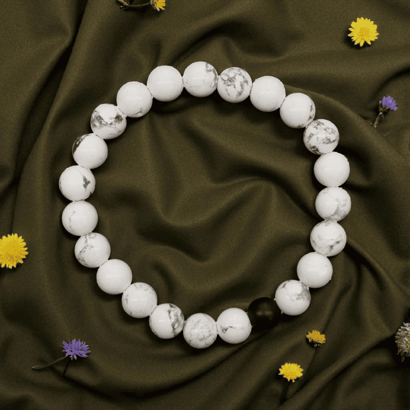 Howlite Natural Stone Bracelet Howlite Natural Stone Bracelet