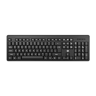 HP K160 Wireless Keyboard/Quick Comfy accurate/12 Fn Shortcut Keys/Plug and Play USB/ 3 Years Warranty, Black