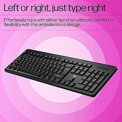 HP K160 Wireless Keyboard/Quick Comfy accurate/12 Fn Shortcut Keys/Plug and Play USB/ 3 Years Warranty, Black HP K160 Wireless Keyboard/Quick Comfy accurate/12 Fn Shortcut Keys/Plug and Play USB/ 3 Years Warranty, Black