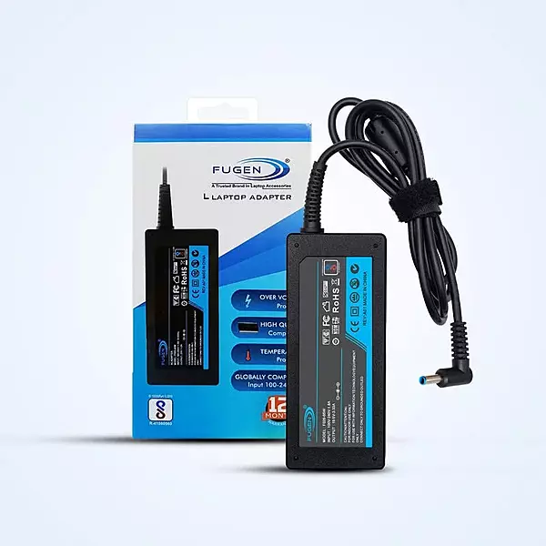 Fugen 65W Laptop Charger for HP 15-ac Series 19V 3.33A | Ultra Blue Tip Adapter
