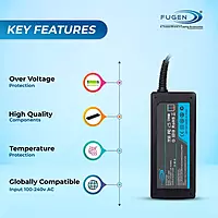 Fugen 65W Laptop Charger for HP 15-ac Series 19V 3.33A | Ultra Blue Tip Adapter