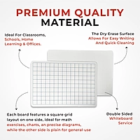 Pack of 12 Square Grid A4 Drywipe Whiteboards