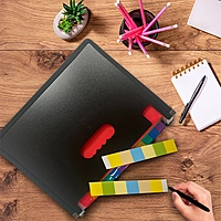 A4 Landscape Desk Expander Black Cover with 23 Assorted Coloured Pockets