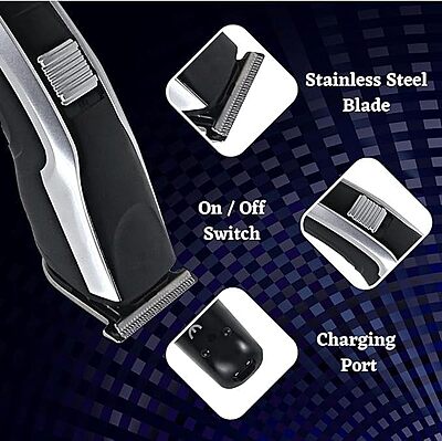 HTC AT538 Rechargeable Hair Beard Trimmer for Men Trendy Styler HTC Trimmer Stainless Steel Sharp Blade Beard Shaver