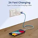 Portronics POR 3010 HUE X USB-C to USB-C Cable – 60W, Dual Tone, Braided, 1M, White & Blue