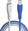 Portronics POR 3010 HUE X USB-C to USB-C Cable – 60W, Dual Tone, Braided, 1M, White & Blue