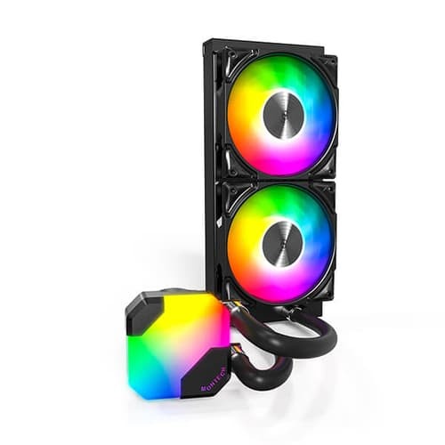 Montech HyperFlow ARGB 240 (Black) – 240mm AIO Liquid CPU Cooler | Dual Fans