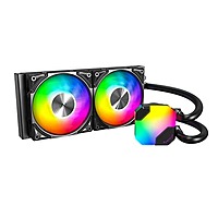 Montech HyperFlow ARGB 240 (Black) – 240mm AIO Liquid CPU Cooler | Dual Fans