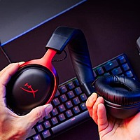 HyperX Cloud III Black-Red Gaming Headset – 53mm Drivers | Detachable Mic | 100 dB Sensitivity