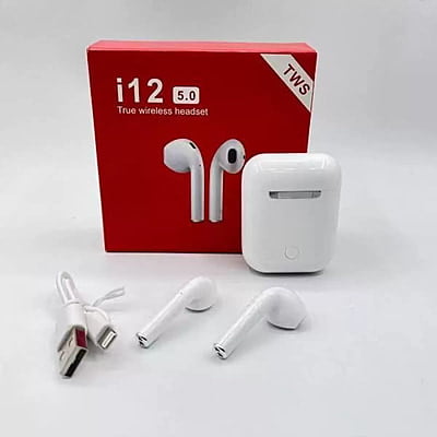 i12 Wireless / Bluetooth In the Ear Airpod with mic