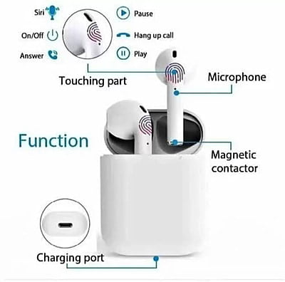 i12 Wireless / Bluetooth In the Ear Airpod with mic