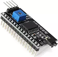 Front view of I2C LCD interface module Front view of I2C LCD interface module