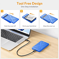 IDSONix IDPW25 2.5-Inch Hard Drive Enclosure – USB 3.0 | Tool-Free Design | Durable