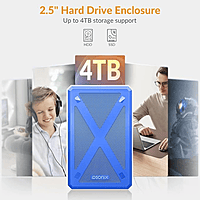 IDSONix IDPW25 2.5-Inch Hard Drive Enclosure – USB 3.0 | Tool-Free Design | Durable