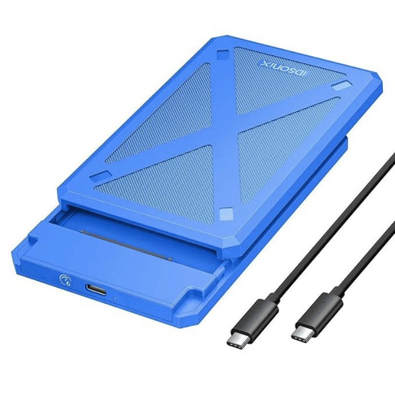 IDSONix IDPW25 2.5-Inch Hard Drive Enclosure – USB 3.0 | Tool-Free Design | Durable