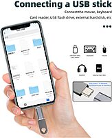 iPhone OTG Adapter – USB-C Female to Lightning Male Converter for Data Sync, Charging, Flash Drive, Camera, Keyboard, Mouse ,Compatible with iPhone 14/13/12/11/XR/X/8/7/SE