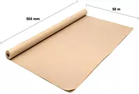 HBMX1886 Pack of 2 Imitation Brown Kraft Paper Roll 500mm x 50m