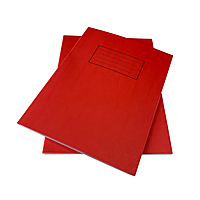 Janrax 9x7"" Red 80 Pages Feint and Ruled Exercise Book