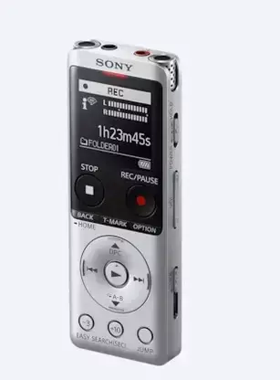 Sony ICD-UX570 Digital Voice Recorder – 4GB Storage | 1.42 Inch Display | Built-in USB | Silver