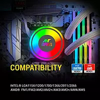 Ant Esports ICE-240 ARGB Liquid Cooler – 240mm AIO | Dual 120mm Fans | White