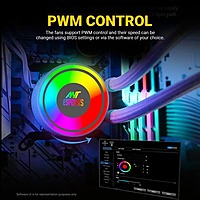 Ant Esports ICE-240 ARGB Liquid Cooler – 240mm AIO | Dual 120mm Fans | White