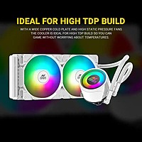 Ant Esports ICE-240 ARGB Liquid Cooler – 240mm AIO | Dual 120mm Fans | White