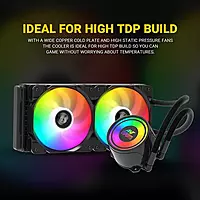 Ant Esports ICE-240 ARGB Liquid Cooler – 240mm AIO | Dual 120mm Fans | Black
