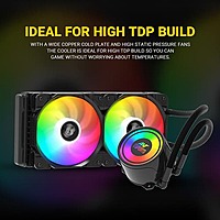 Ant Esports ICE-240 ARGB Liquid Cooler – 240mm AIO | Dual 120mm Fans | Black