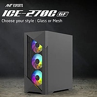 ANT Esports ICE 270G ATX Mid Tower Case – ARGB | 6 Preinstalled Fans | USB 3.0 I/O