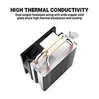 Ant Esports ICE-C200 V2 120mm CPU Air Cooler – Dual Copper Heat Pipes | Rainbow Fan