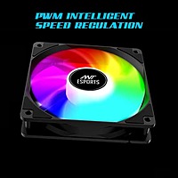 Ant Esports ICE-C400 120mm CPU Air Cooler – Rainbow LED Fan | Hydro Bearing | 65 CFM