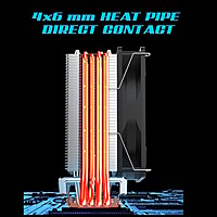Ant Esports ICE-C400 120mm CPU Air Cooler – Rainbow LED Fan | Hydro Bearing | 65 CFM