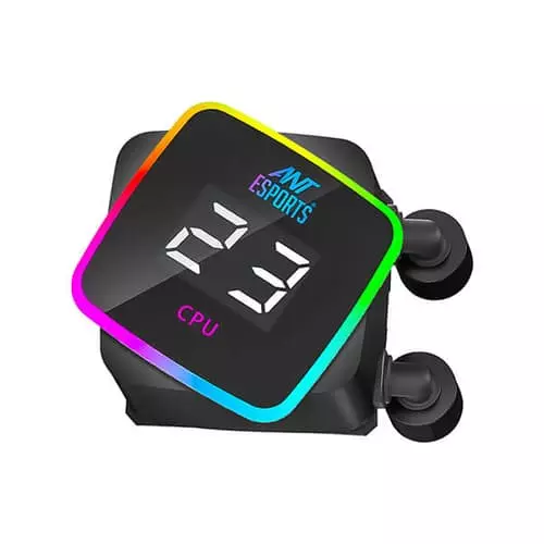 Ant Esports ICE-Flow 360 ARGB Liquid Cooler – 360mm AIO | Triple 120mm Fans | Black