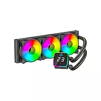 Ant Esports ICE-Flow 360 ARGB Liquid Cooler – 360mm AIO | Triple 120mm Fans | Black