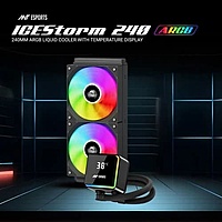 Ant Esports ICEStorm-240 ARGB Liquid CPU Cooler – 240mm AIO | Temp Display | Dual 120mm Fans