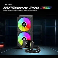 Ant Esports ICEStorm-240 ARGB Liquid CPU Cooler – 240mm AIO | Temp Display | Dual 120mm Fans