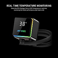Ant Esports ICEStorm-240 ARGB Liquid CPU Cooler – 240mm AIO | Temp Display | Dual 120mm Fans